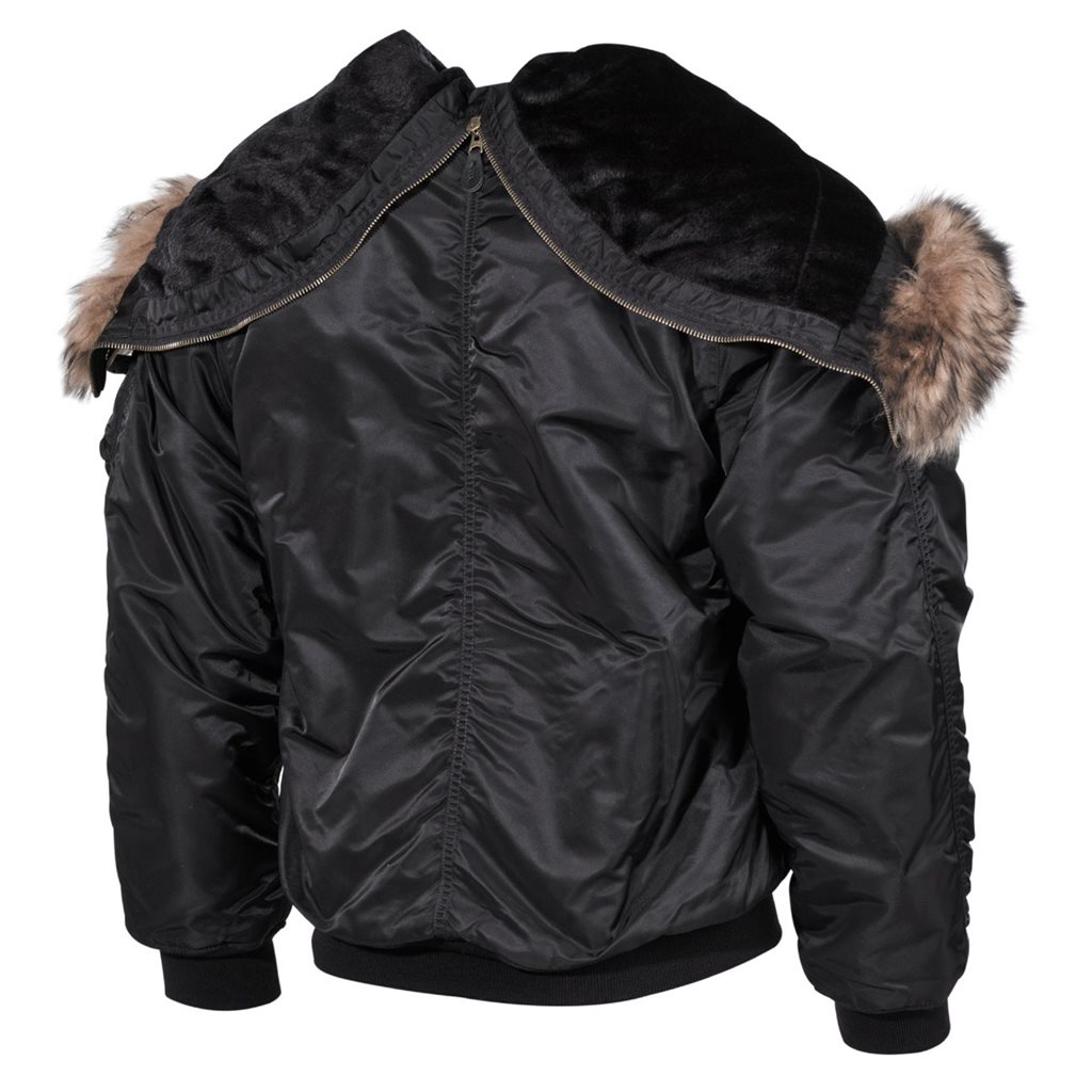 Bunda s kapucí N-2B POLAR ČERNÁ vel. XXL