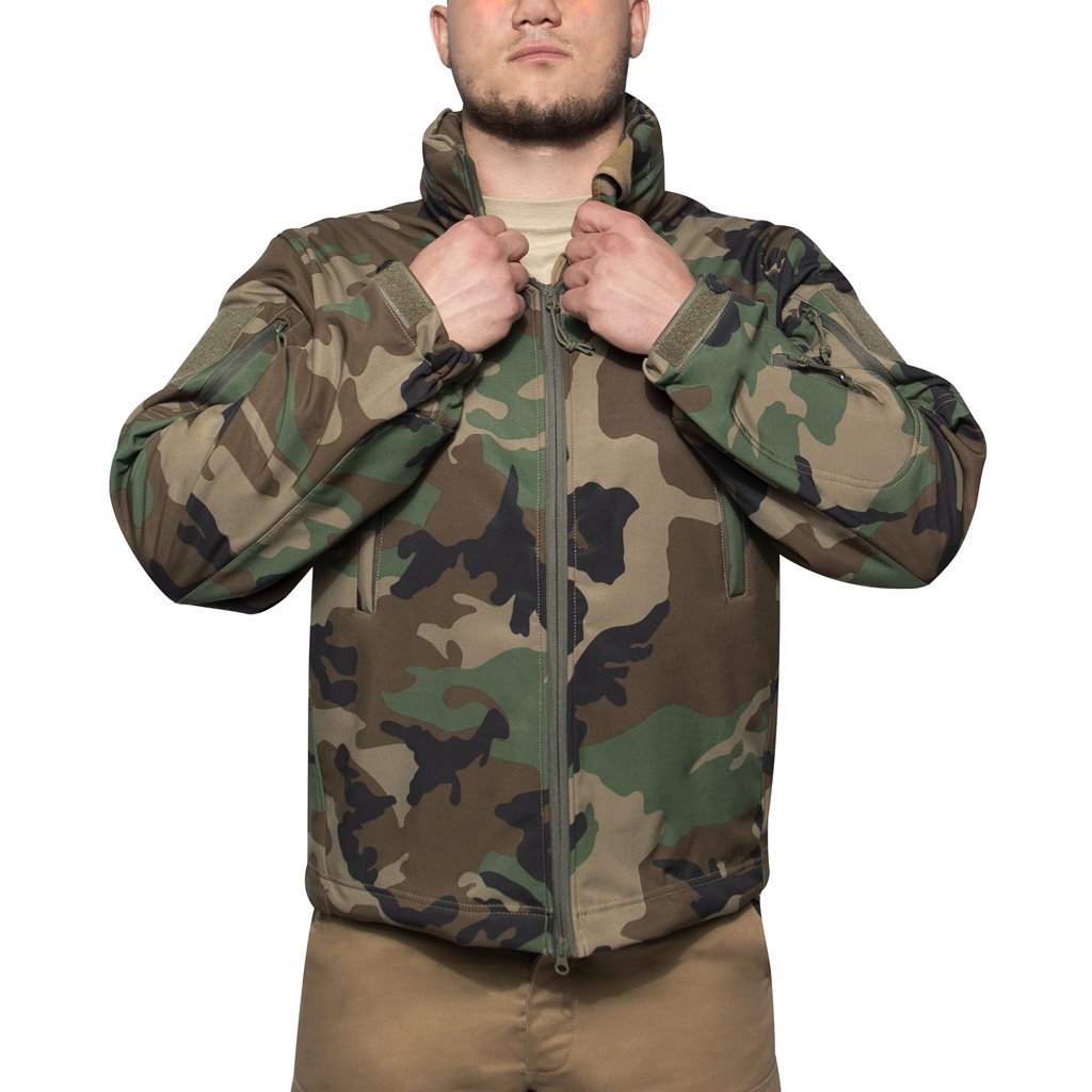 Bunda CONCEALED CARRY softshell WOODLAND vel. M