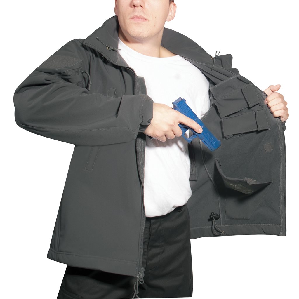Bunda CONCEALED CARRY softshell ŠEDÁ vel. XXL