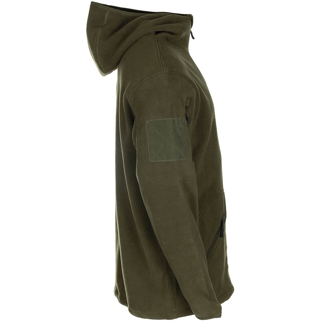 Mikina FLEECE na zip s kapucí TACTICAL ZELENÁ vel. L