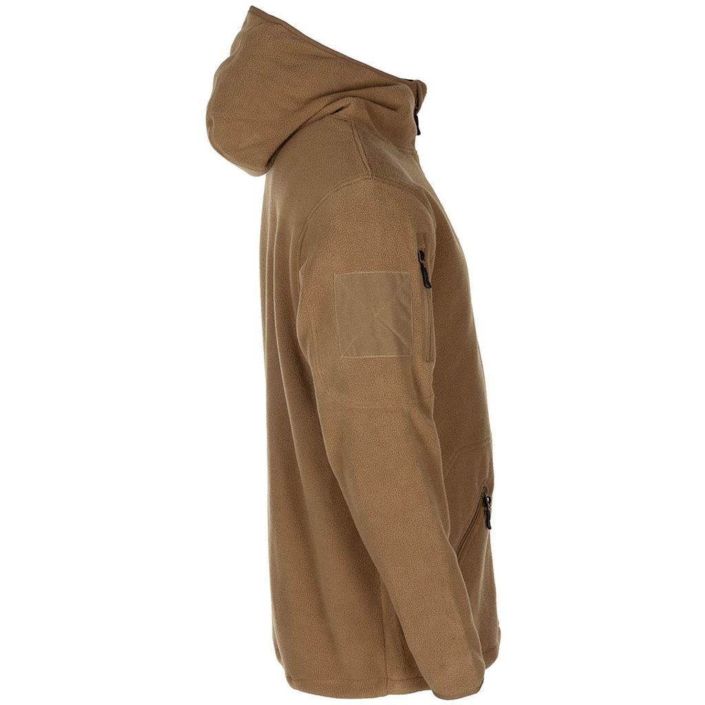 Mikina FLEECE na zip s kapucí TACTICAL COYOTE vel. XXL