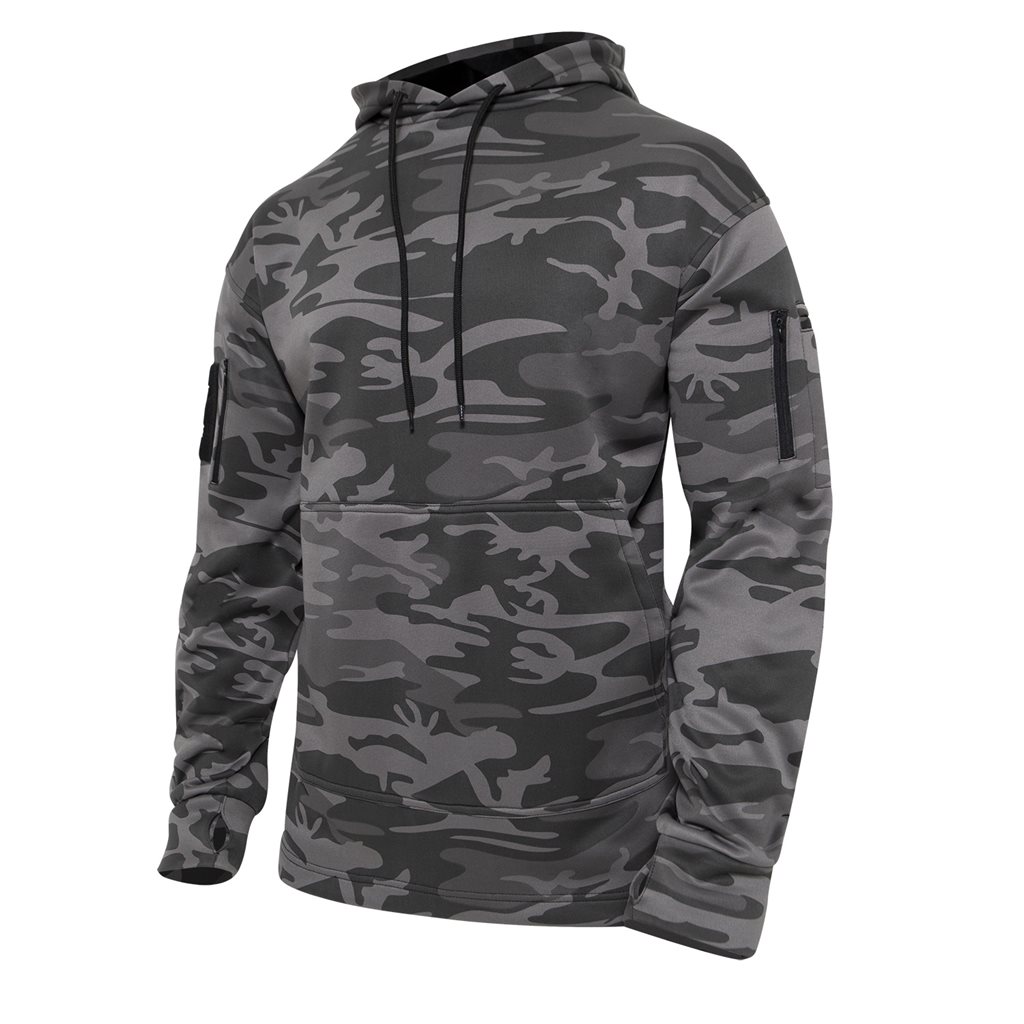Mikina CONCEALED CARRY s kapucí BLACK CAMO vel. L