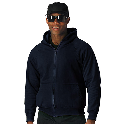 Mikina s kapucí THERMAL na zip NÁMOŘNICKÁ MODRÁ vel. XXL