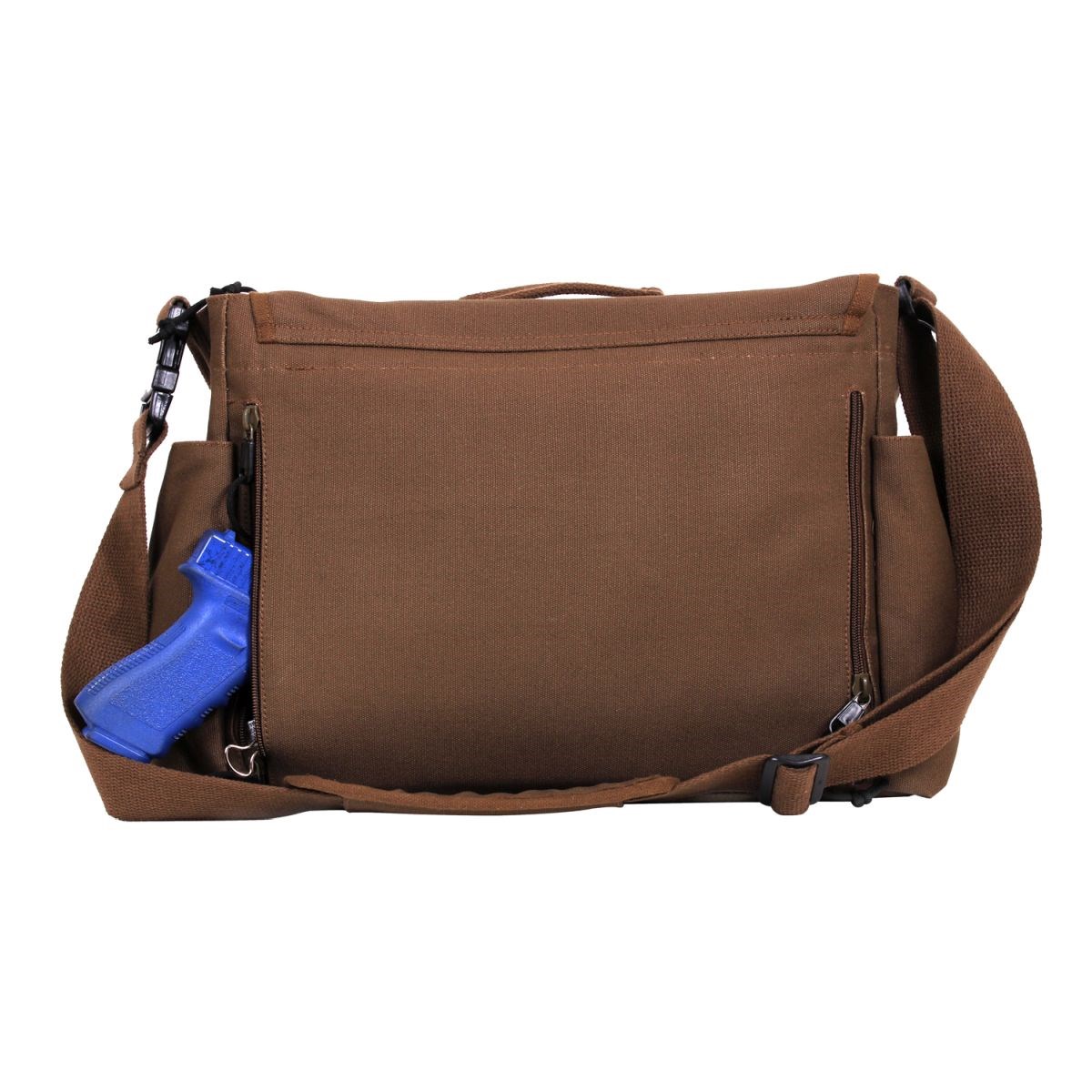 Taška přes rameno CONCEALED CARRY Messenger HNĚDÁ
