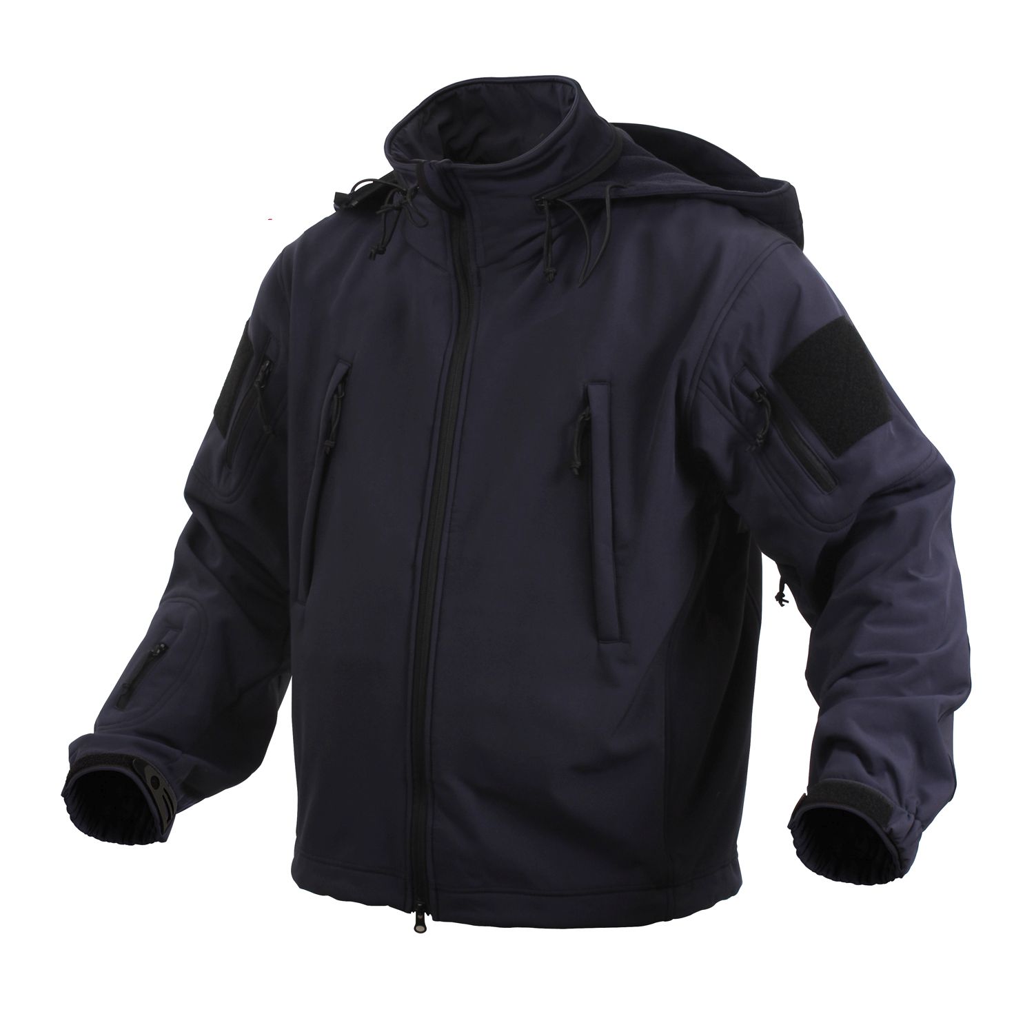 Bunda TACTICAL s kapucí softshell TMAVĚ MODRÁ vel. M