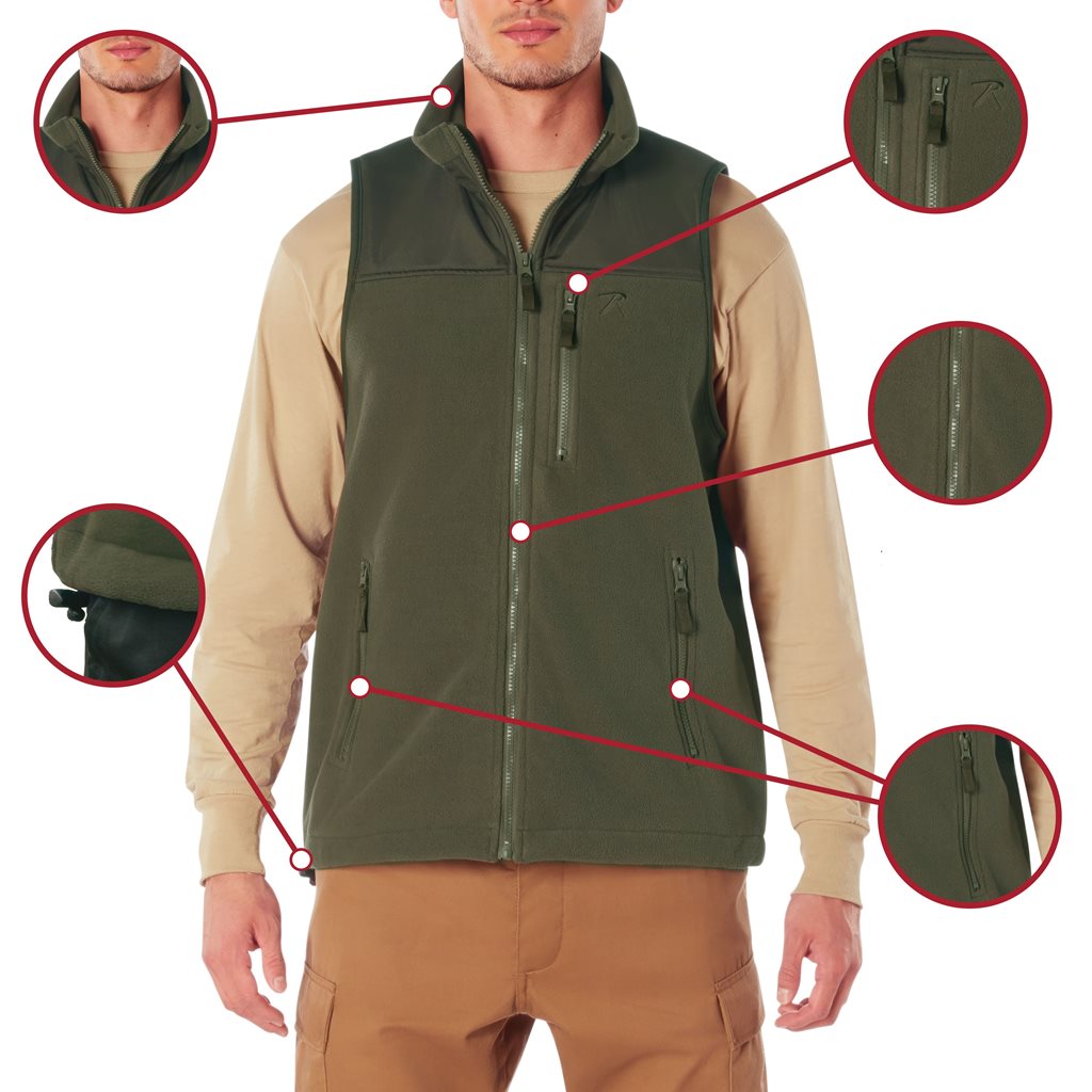 Vesta fleece SPEC OPS tactical ZELENÁ vel. XXL
