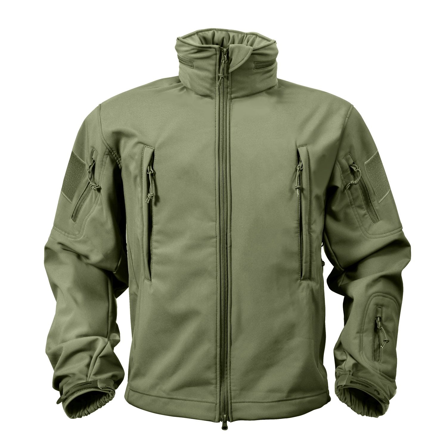 Bunda TACTICAL s kapucí softshell ZELENÁ vel. 3XL