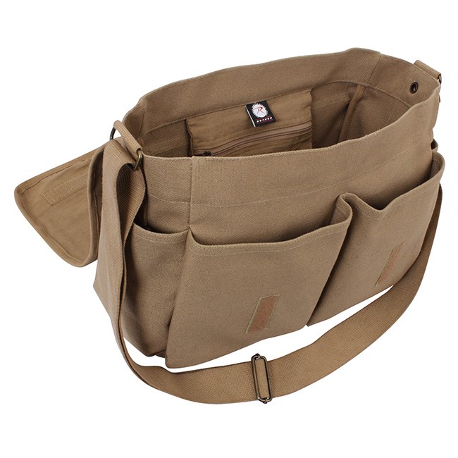 Taška VINTAGE přes rameno 38 x 28 x 15 cm COYOTE