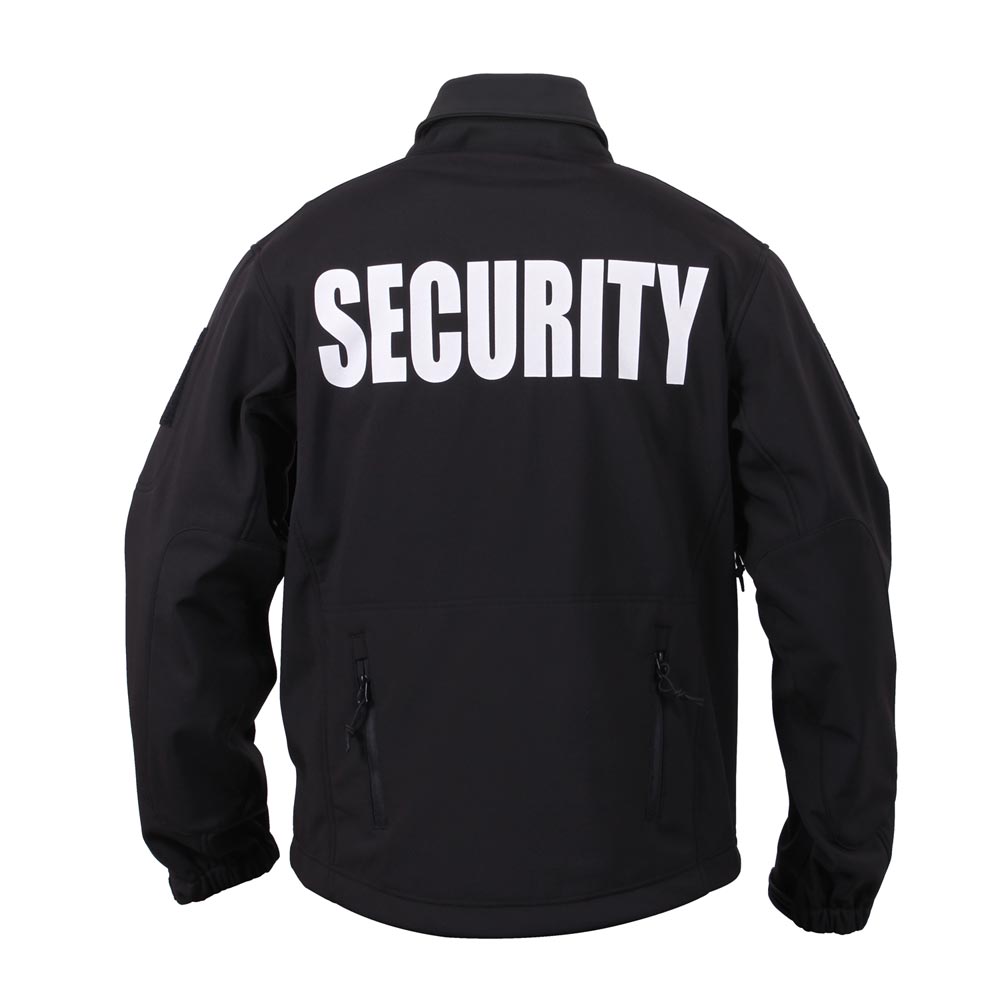 Bunda softshell SECURITY a kapucí ČERNÁ vel. M