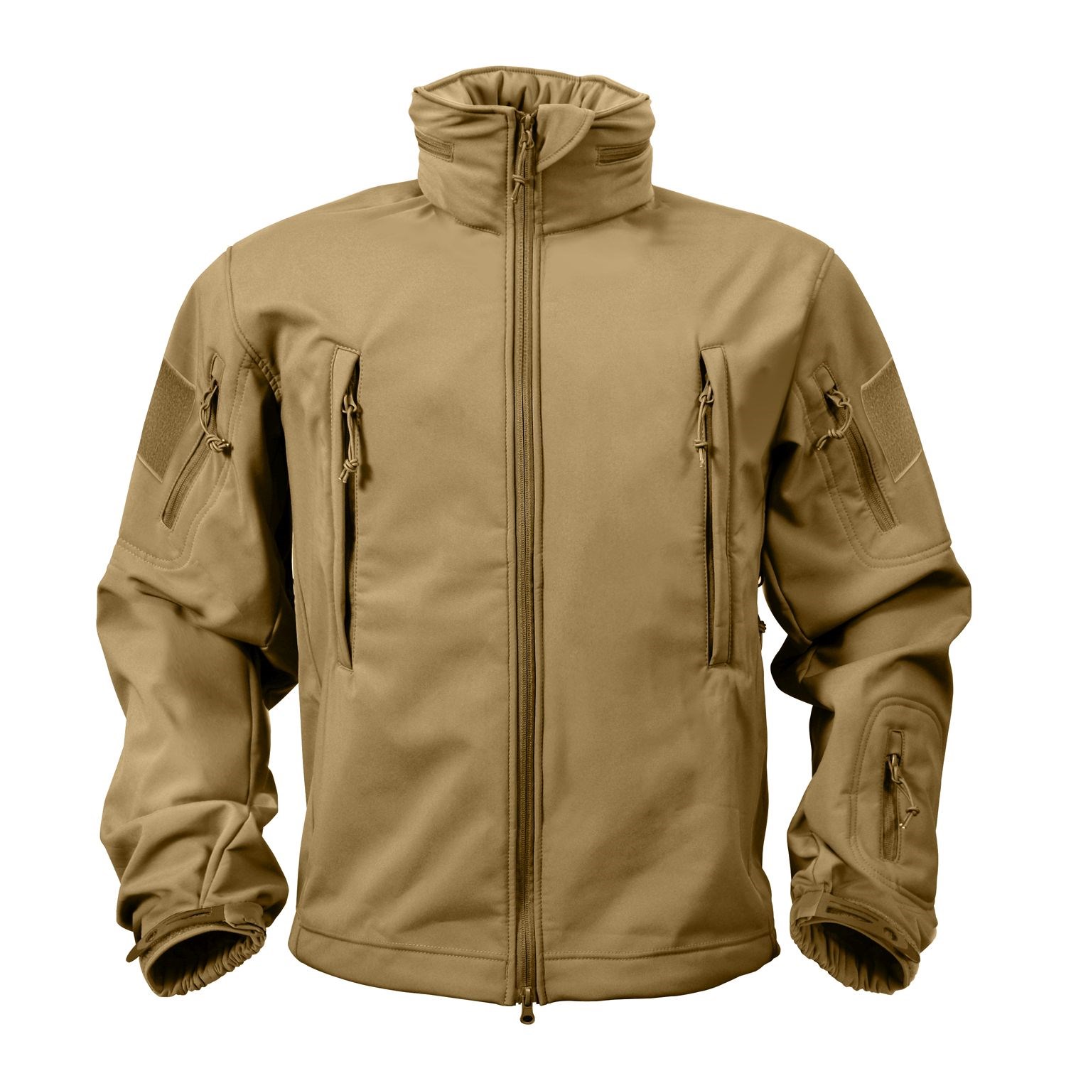 Bunda TACTICAL s kapucí softshell COYOTE vel. L