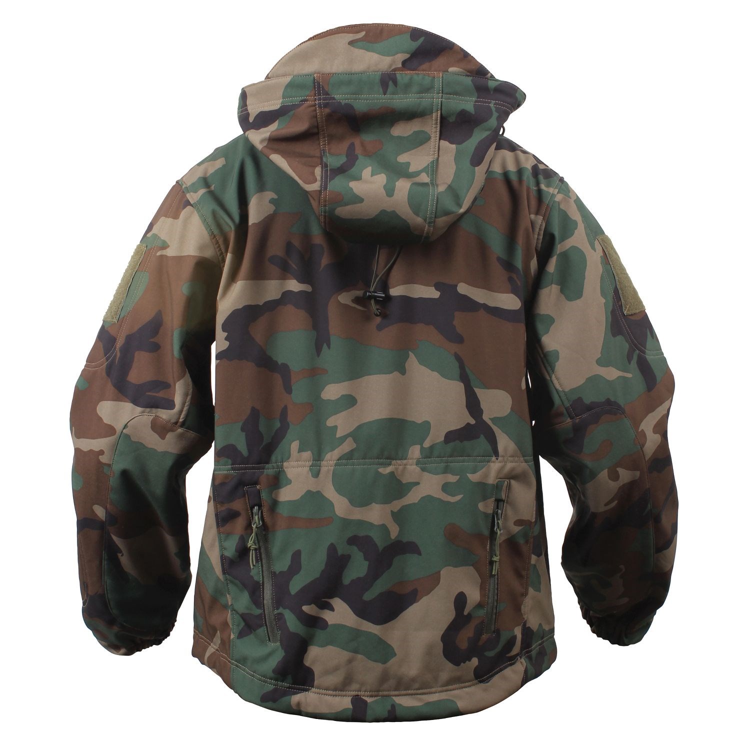 Bunda TACTICAL s kapucí softshell WOODLAND vel. 3XL