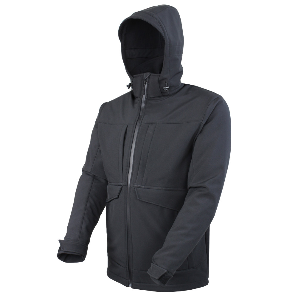 Bunda - parka OVERCAST SOFTSHELL ČERNÁ