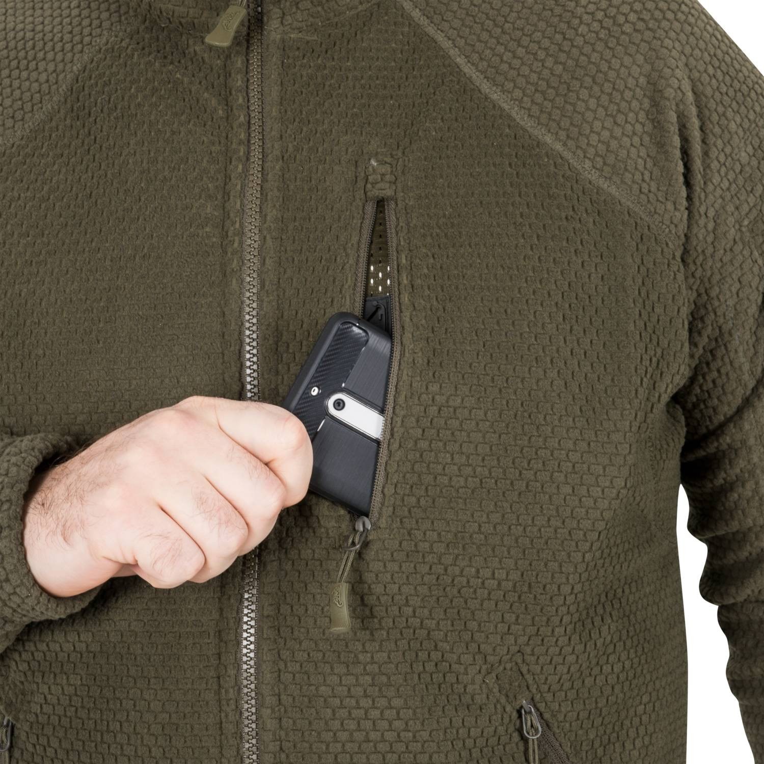 Mikina funkční fleece ALPHA TACTICAL ZELENÁ vel. 3XL