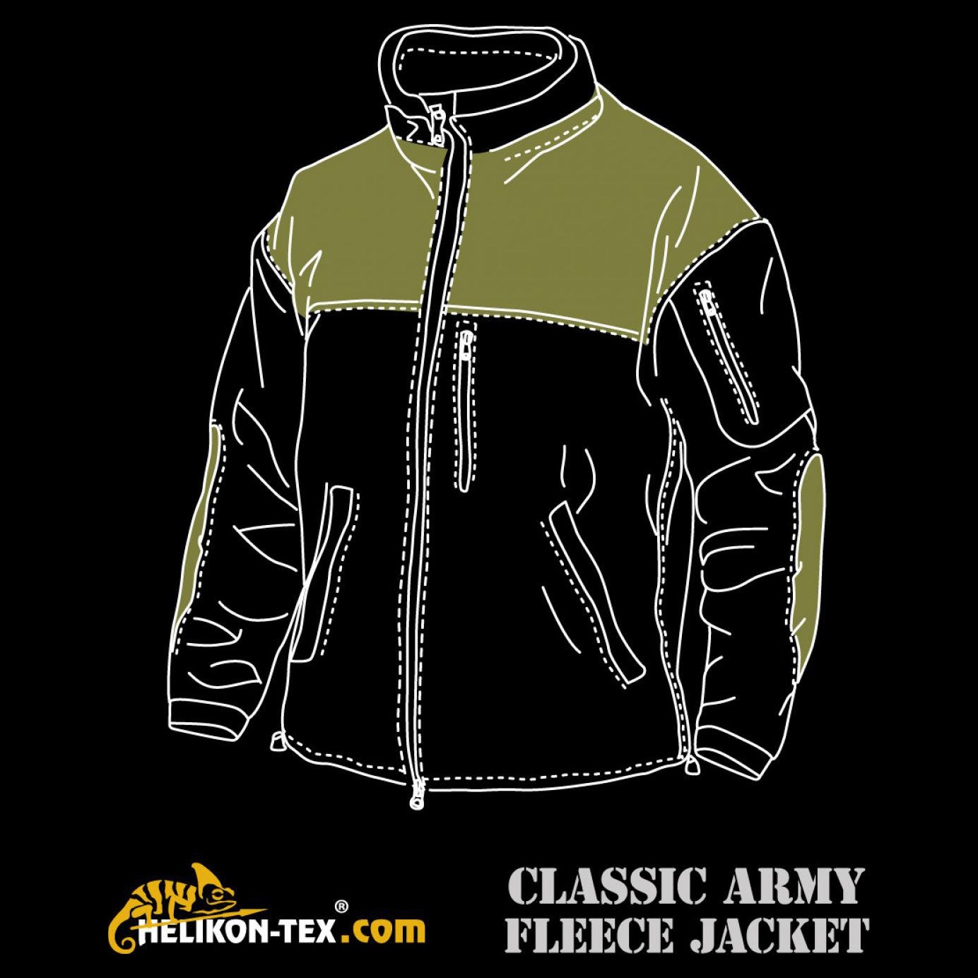 Bunda CLASSIC ARMY fleece ČERNÁ vel. M