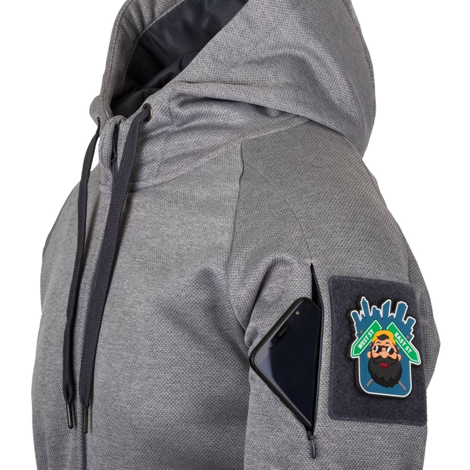 Mikina URBAN TACTICAL HOODIE ŠEDÁ MELANŽ vel. L