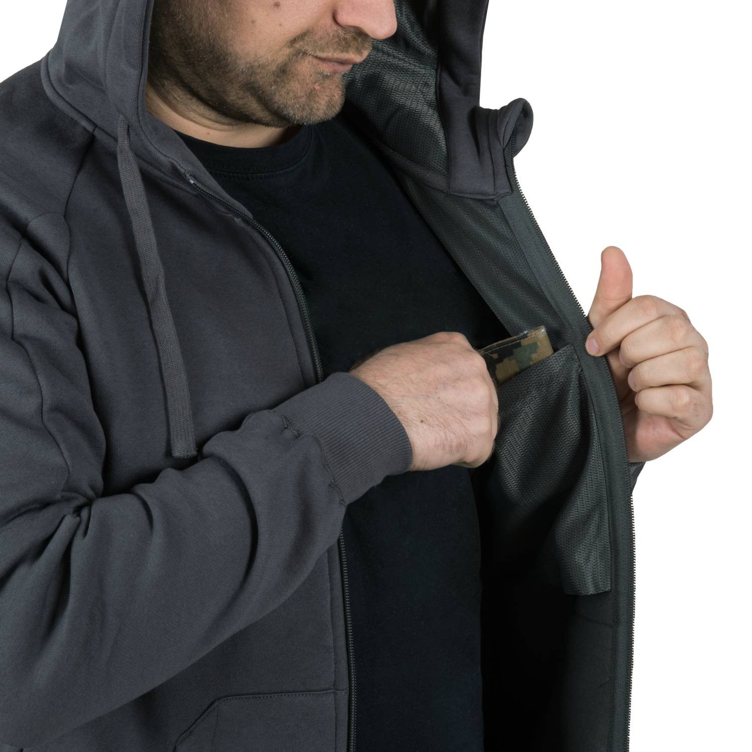 Mikina URBAN TACTICAL LITE ŠEDÁ vel. L