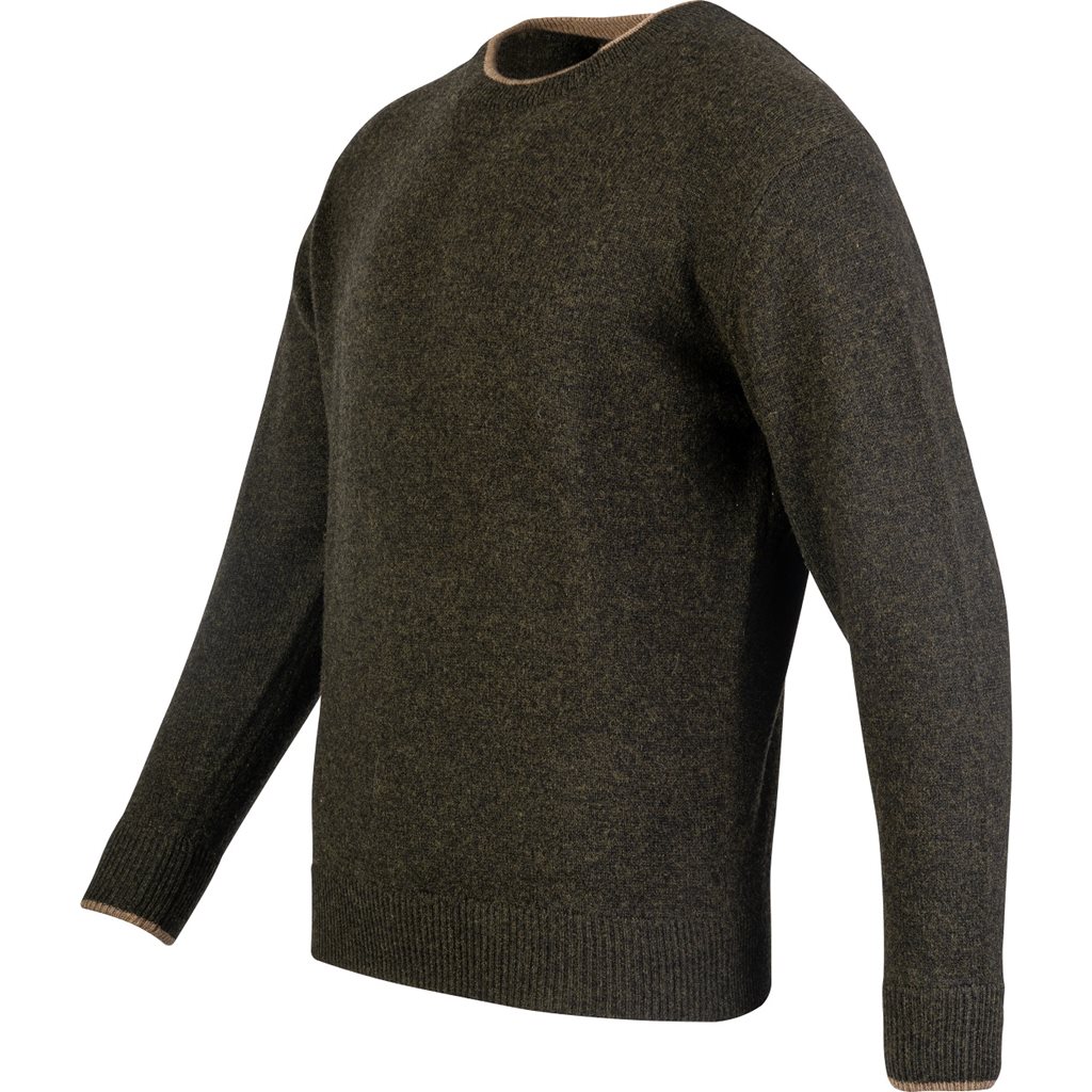 Svetr ASHCOMBE jehněčí vlna ZELENÝ vel. 3XL