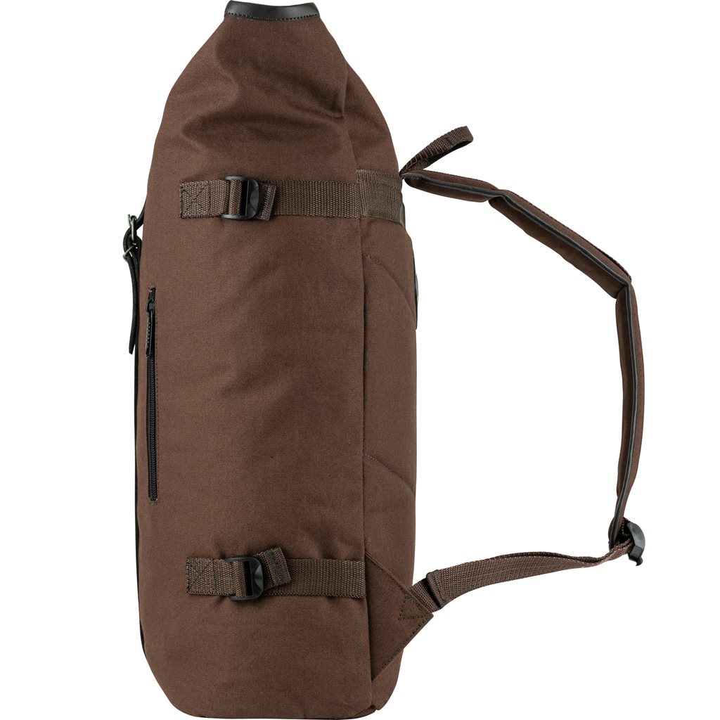 Batoh FOLD TOP plátěný HNĚDÝ