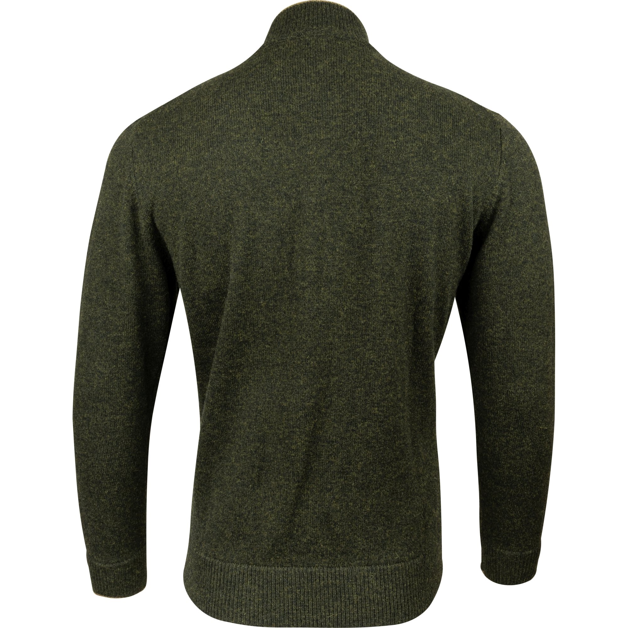 Svetr ASHCOMBE se zipem jehněčí vlna DARK OLIVE vel. M