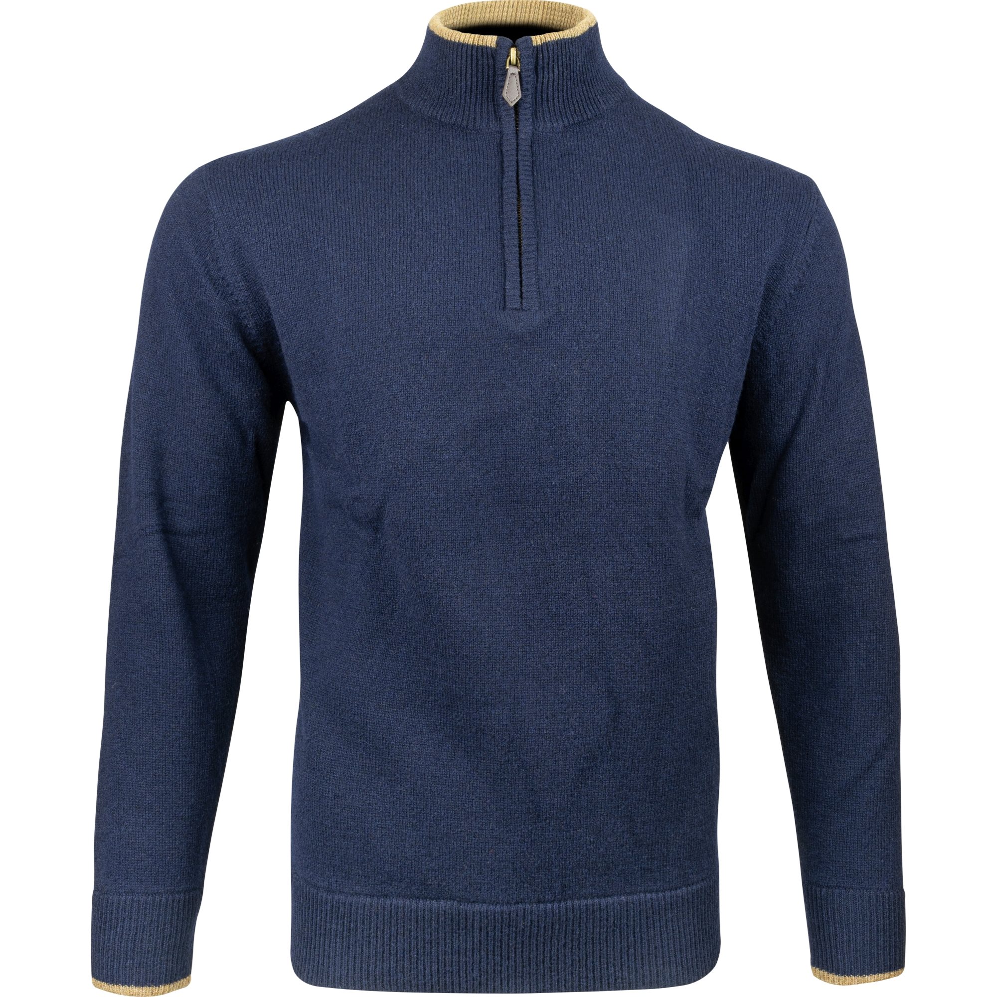Svetr ASHCOMBE se zipem jehněčí vlna NAVY BLUE vel. S
