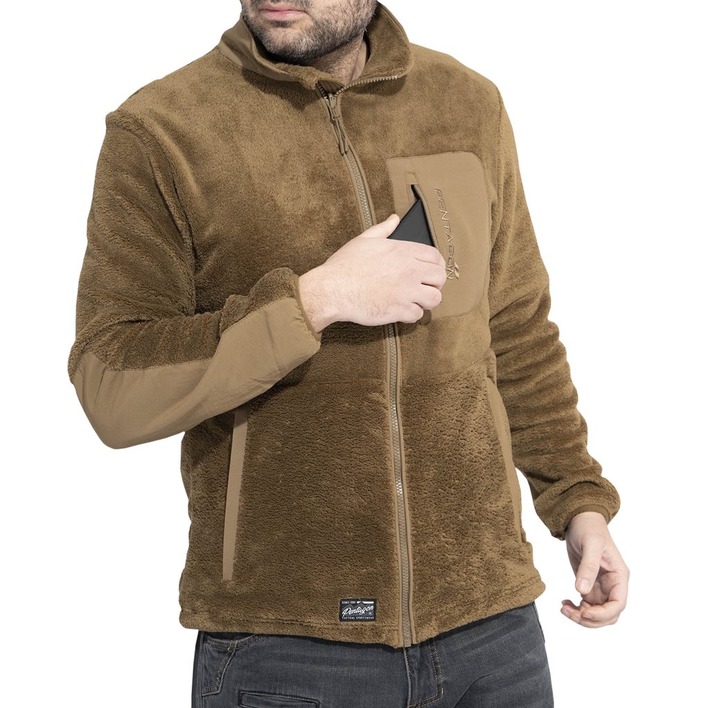 Mikina GRIZZLY FULL-ZIP COYOTE vel. S