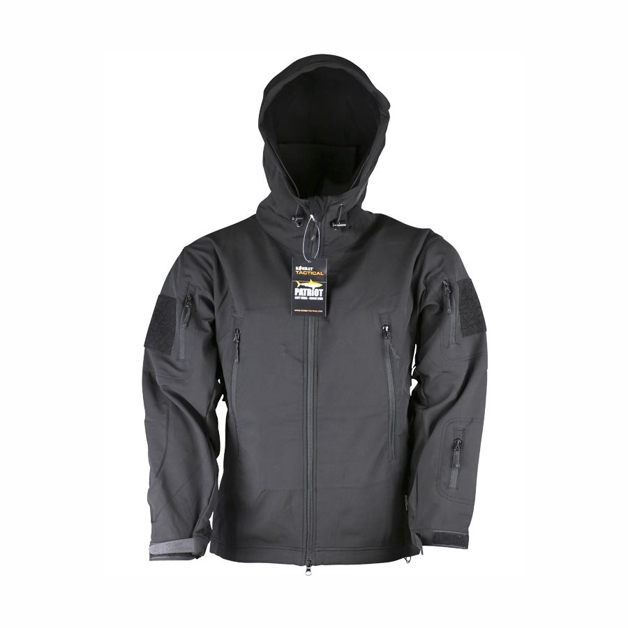 Bunda softshell TACTICAL PATRIOT ČERNÁ vel. M