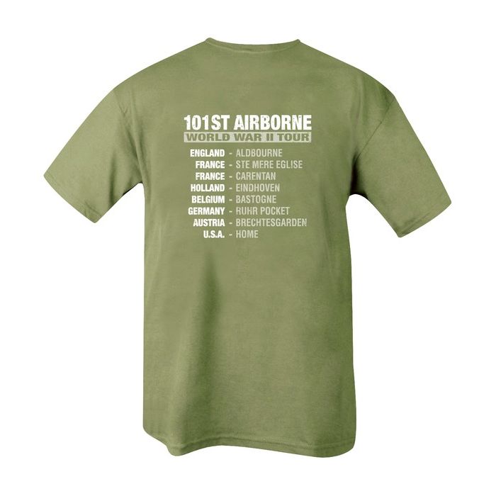 Triko AIRBORNE TOUR s potiskem ZELENÉ vel. S