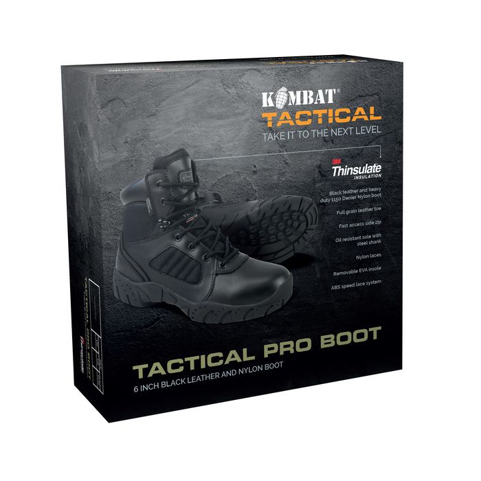 Boty taktické PRO 6" ČERNÉ vel. UK 9