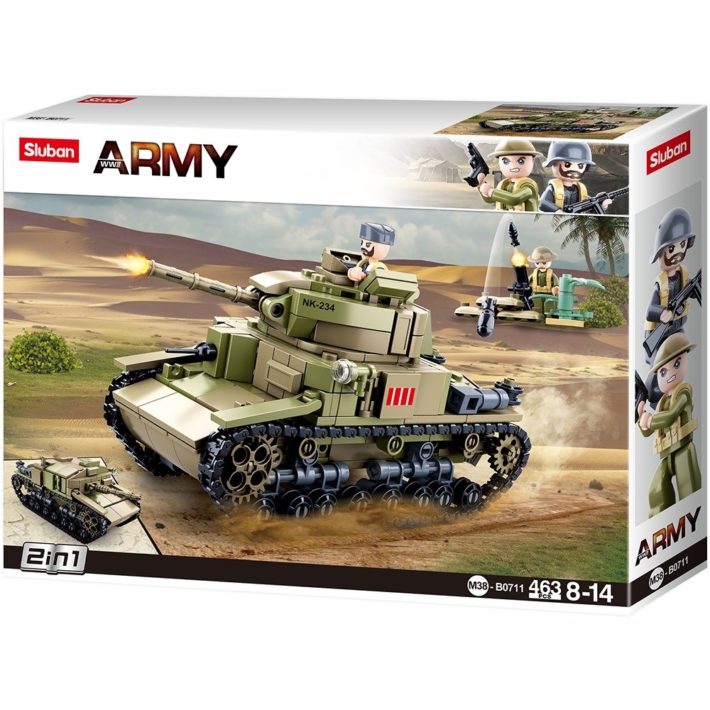 Stavebnice 2v1 ITALSKÝ TANK střední