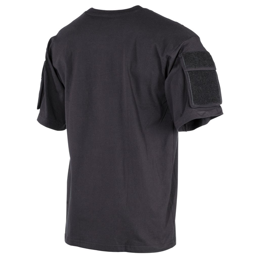 Triko taktické rukáv VELCRO panel s kapsou ČERNÉ vel. XL