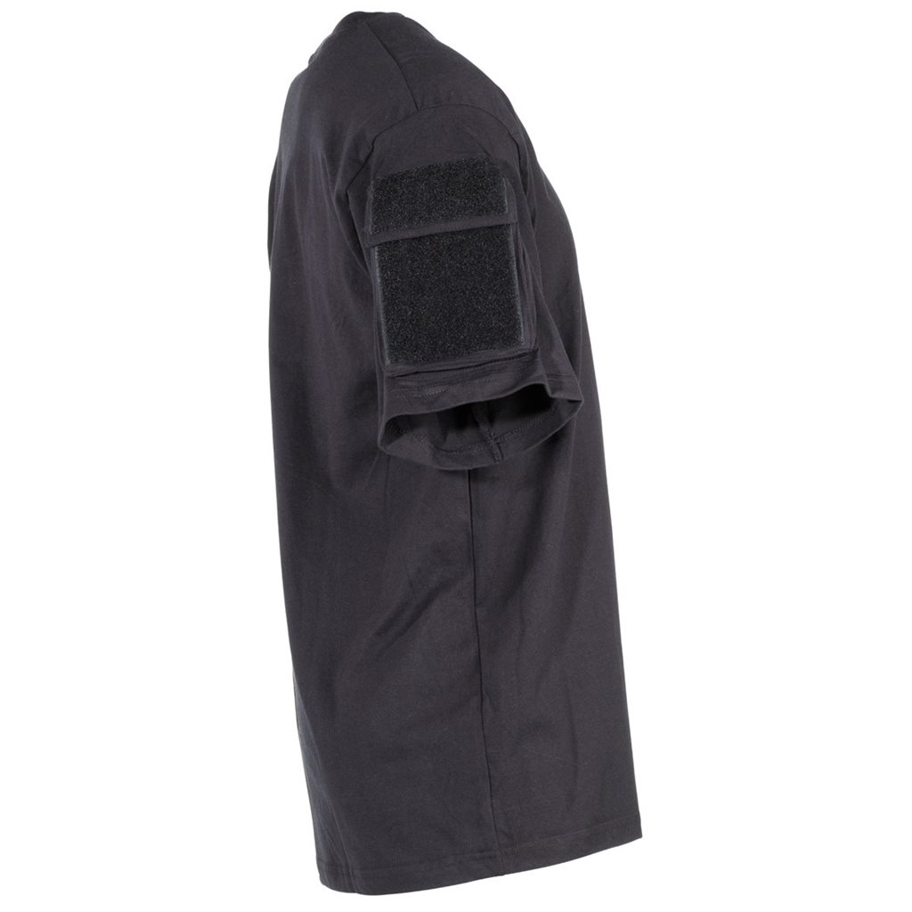 Triko taktické rukáv VELCRO panel s kapsou ČERNÉ vel. XXL