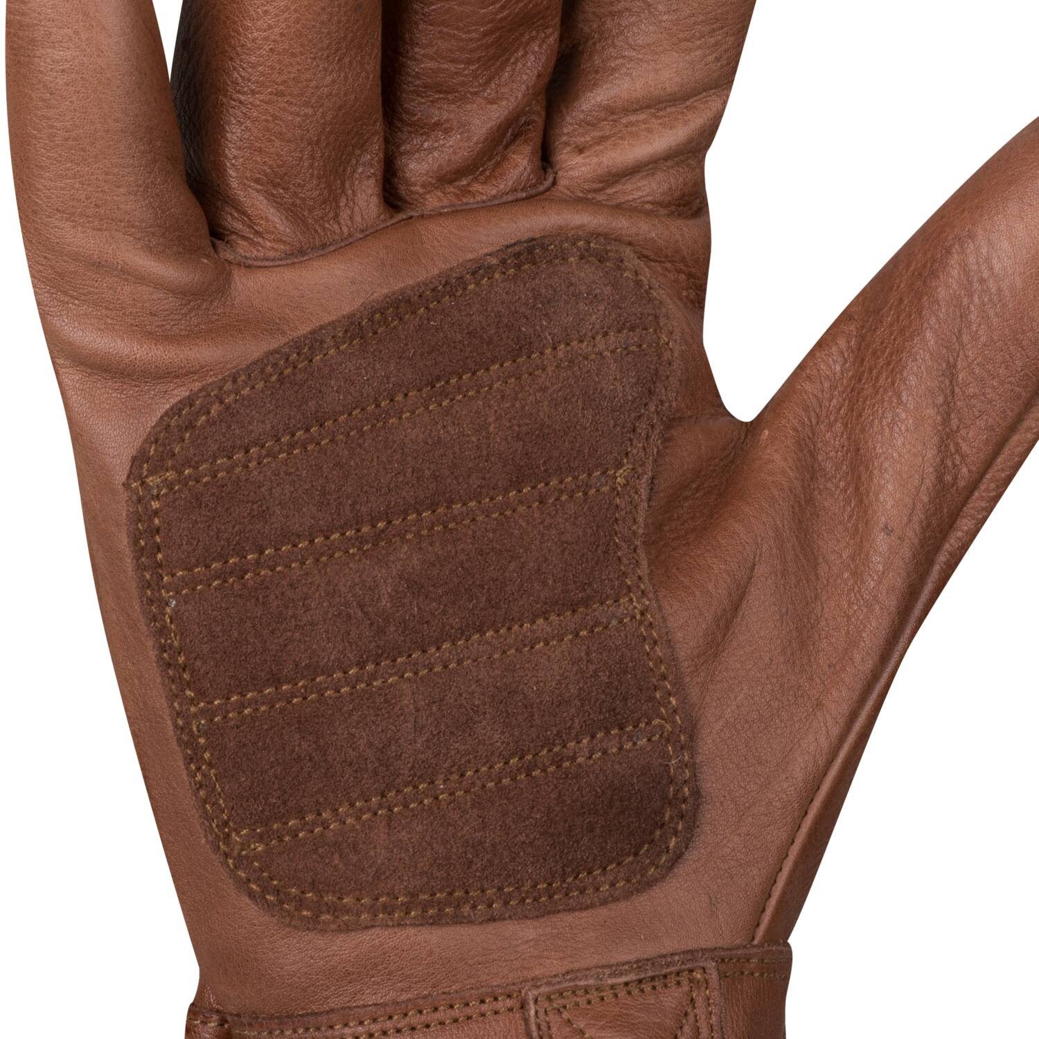 Rukavice WOODCRAFTER kožené HNĚDÉ vel. XL