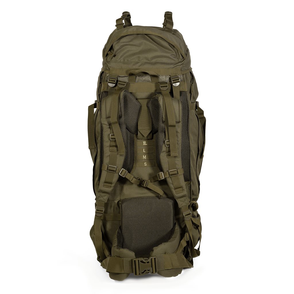 Batoh TREKKING XXL s výztuží 104 L ZELENÝ