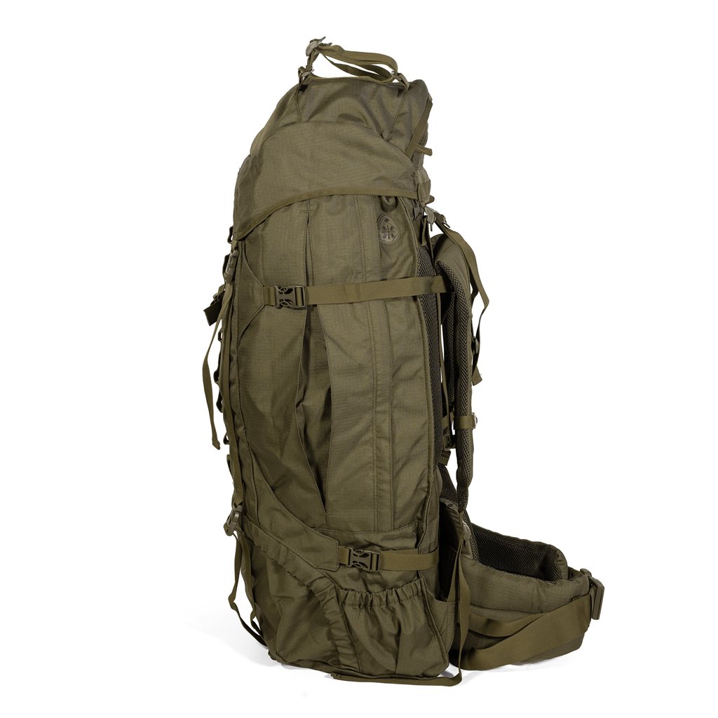 Batoh TREKKING XXL s výztuží 104 L ZELENÝ