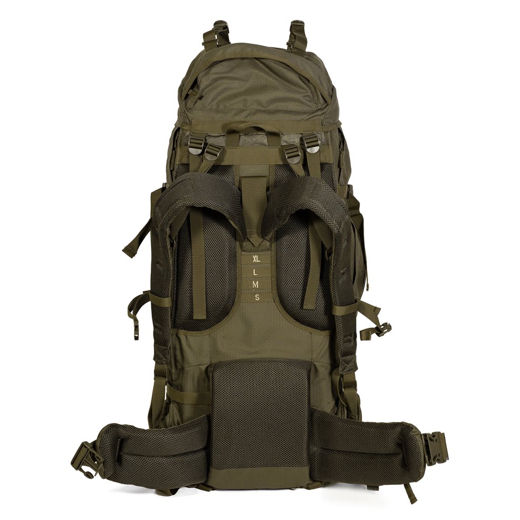 Batoh TREKKING XXL s výztuží 104 L ZELENÝ