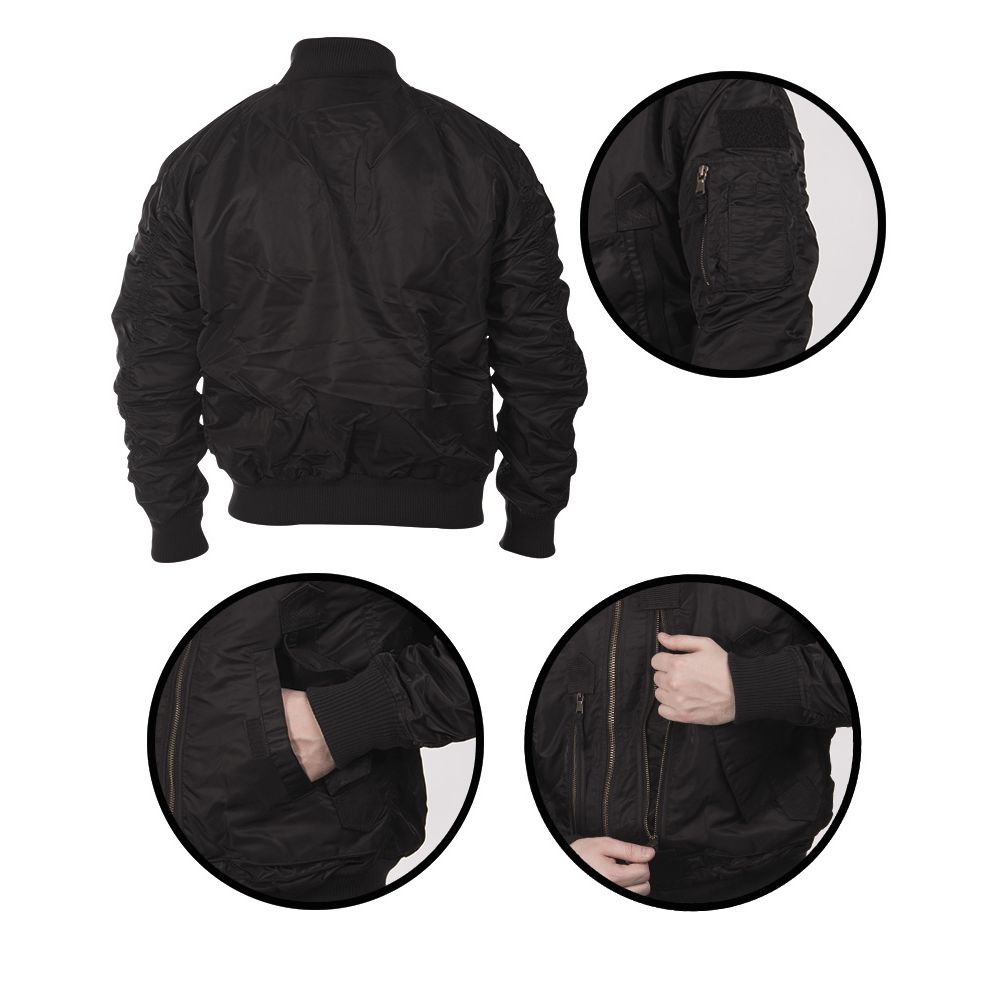 Bunda pilotní US TACTICAL ČERNÁ vel. XL