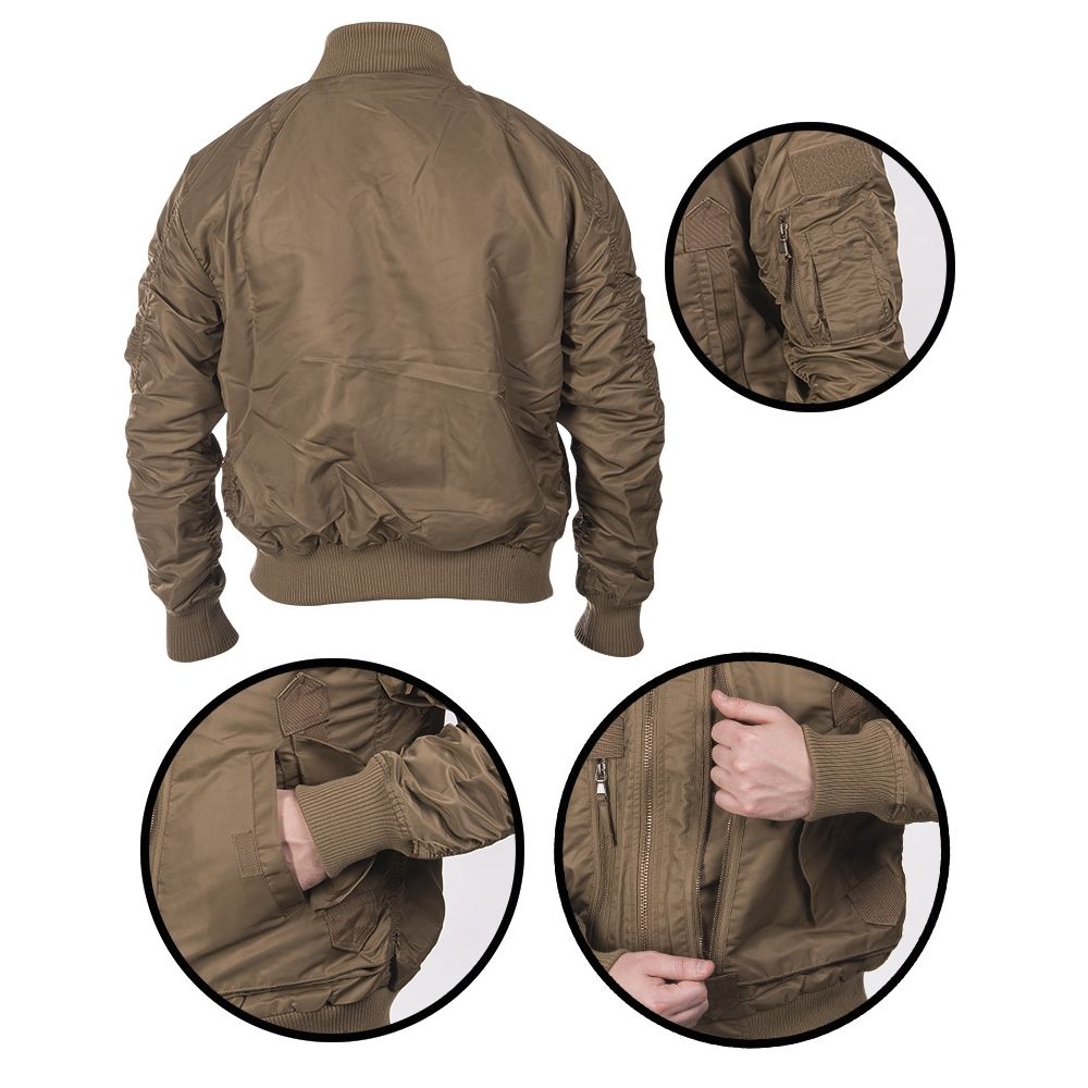 Bunda pilotní US TACTICAL COYOTE vel. S