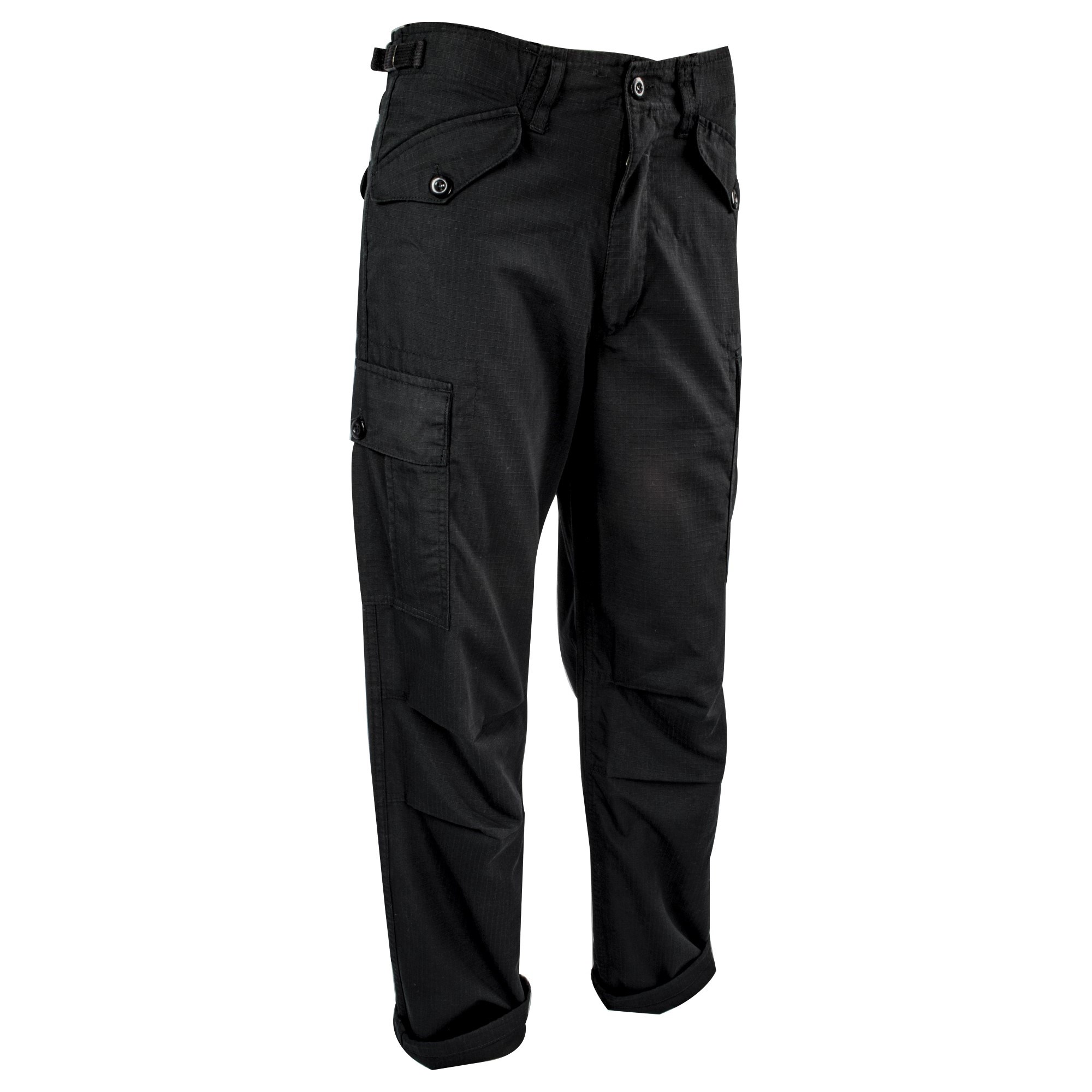 Kalhoty M65 MILITARY STYLE rip-stop ČERNÉ vel. 36