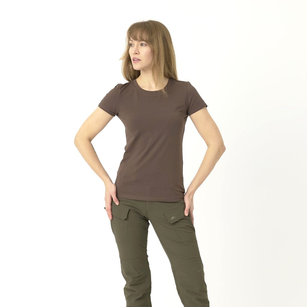 Triko dámské ORGANIC SLIM EARTH BROWN vel. M