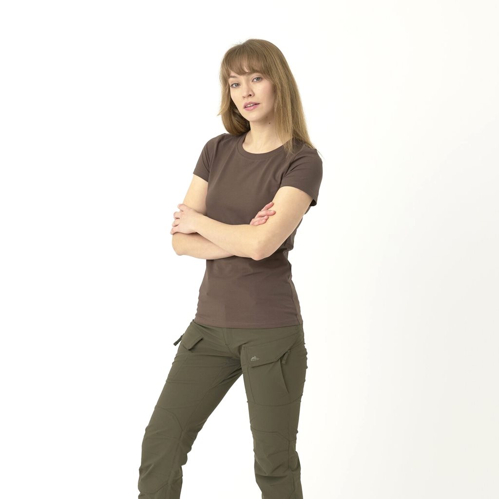 Triko dámské ORGANIC SLIM EARTH BROWN vel. M