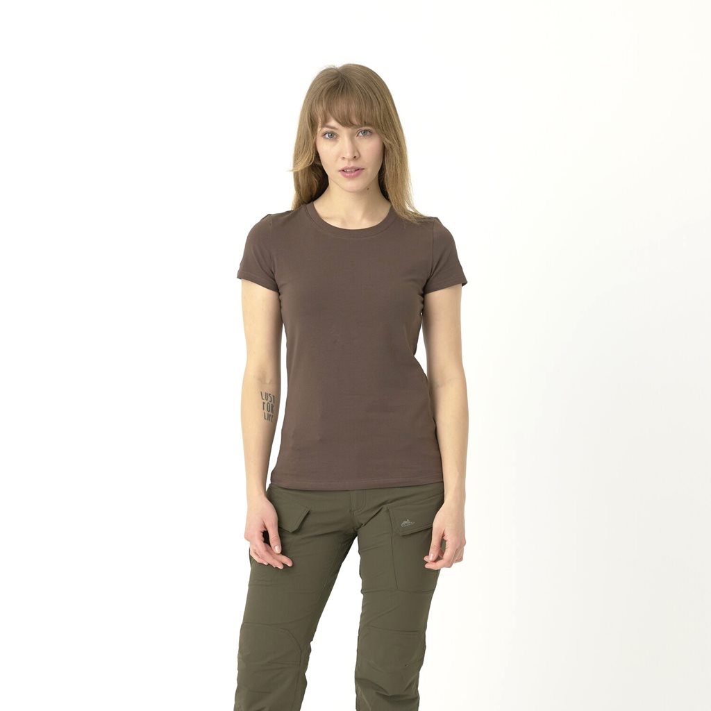 Triko dámské ORGANIC SLIM EARTH BROWN vel. S