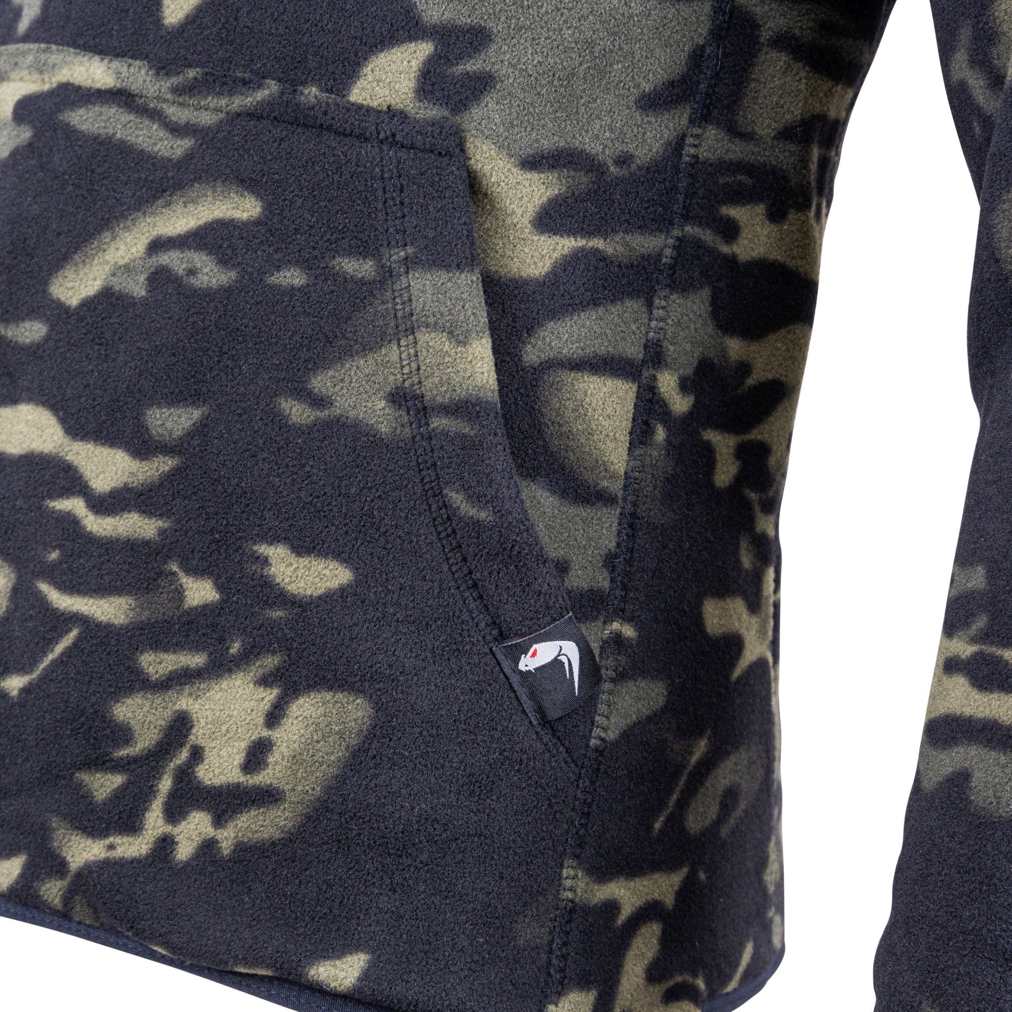 Mikina klokanka s kapucí FLEECE VCAM BLACK vel. L