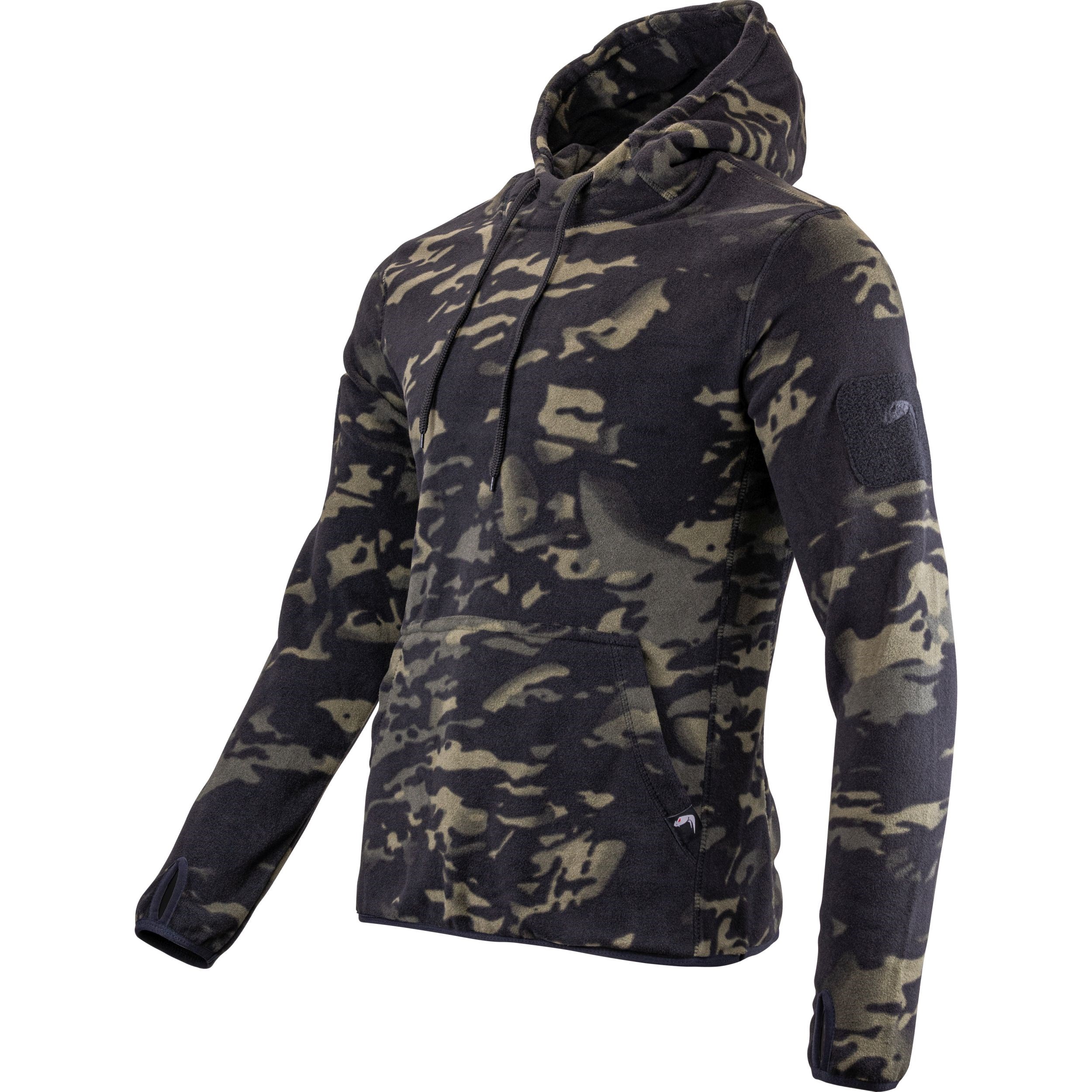 Mikina klokanka s kapucí FLEECE VCAM BLACK vel. M