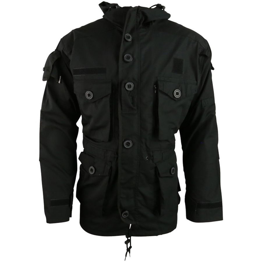 Bunda dlouhá SMOCK SAS-style ČERNÁ