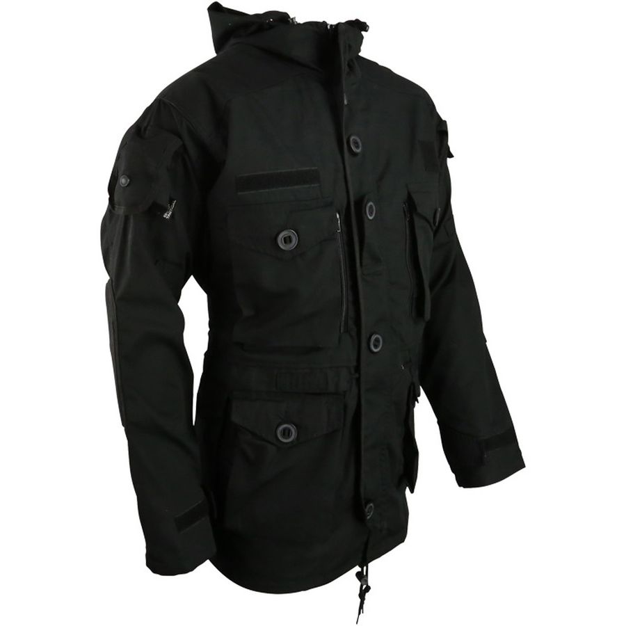 Bunda dlouhá SMOCK SAS-style ČERNÁ vel. L