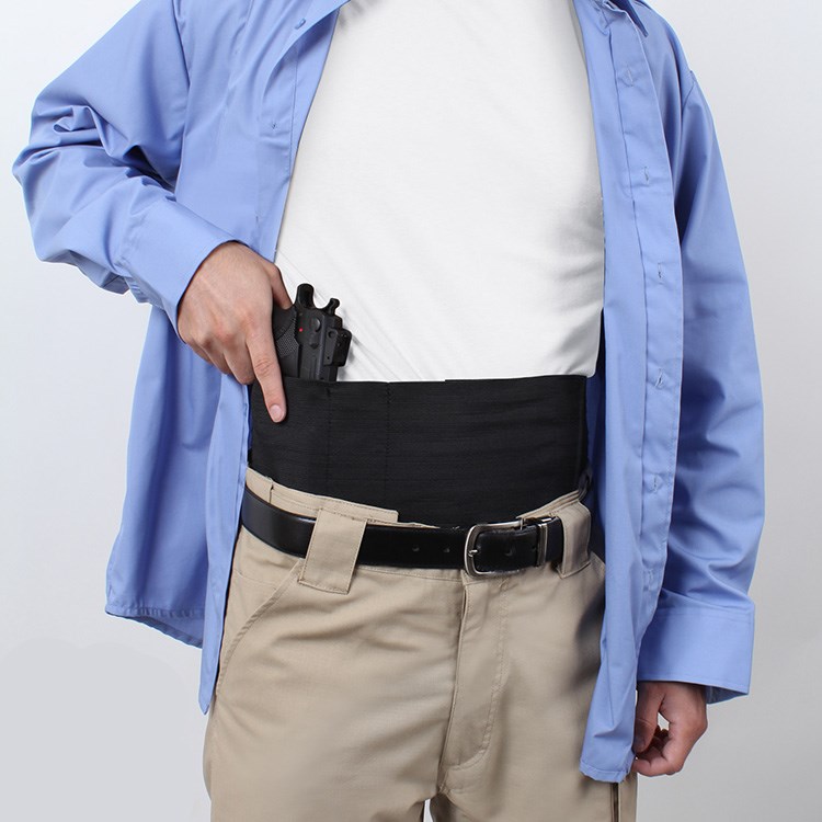 Pouzdro na zbraně elastické okolo pasu ČERNÉ vel. L-XL