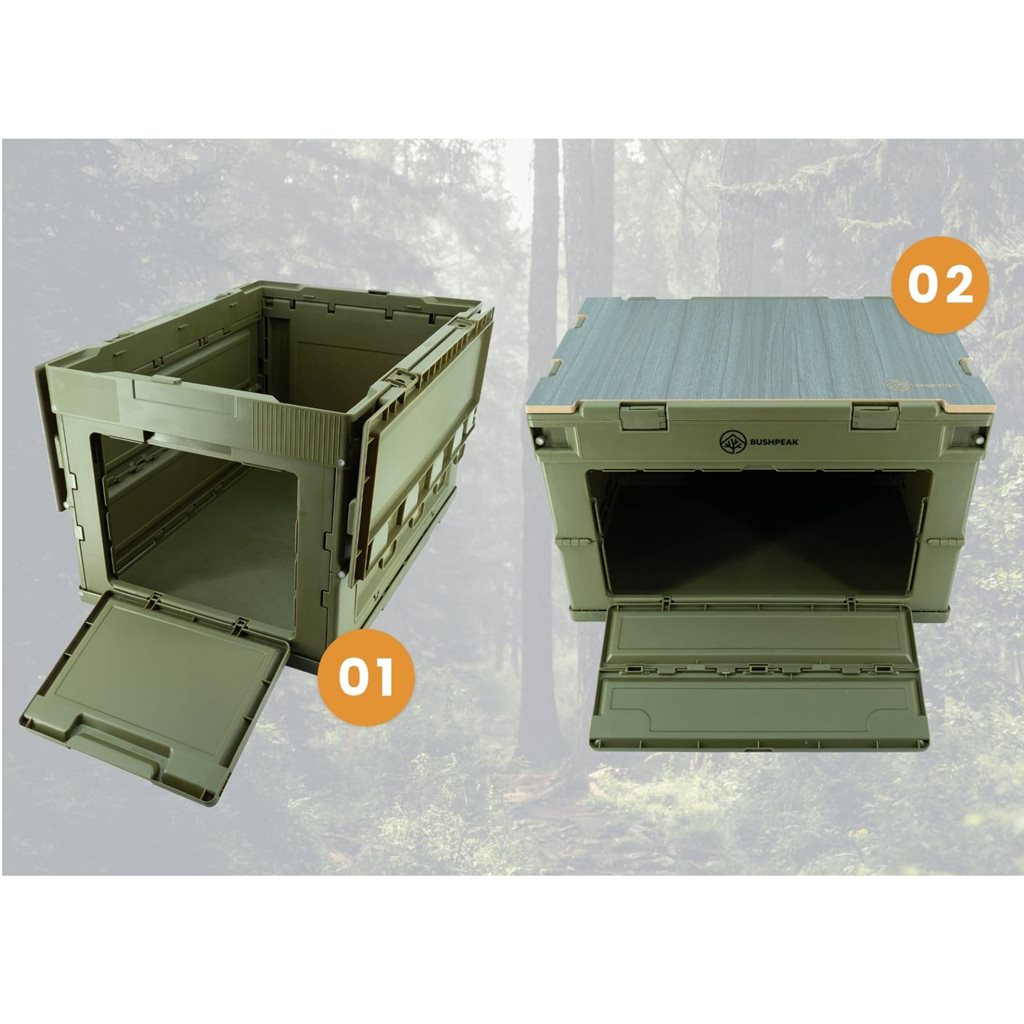 Bedna skládací úložná Flexbox 50L ZELENÁ