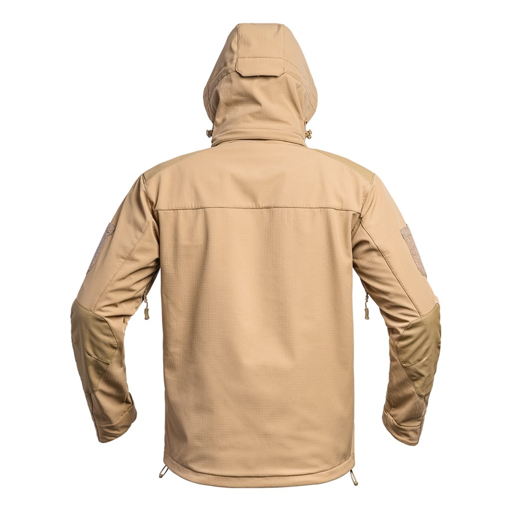 Bunda FIGHTER V2 softshell s kapucí TAN vel. XXL