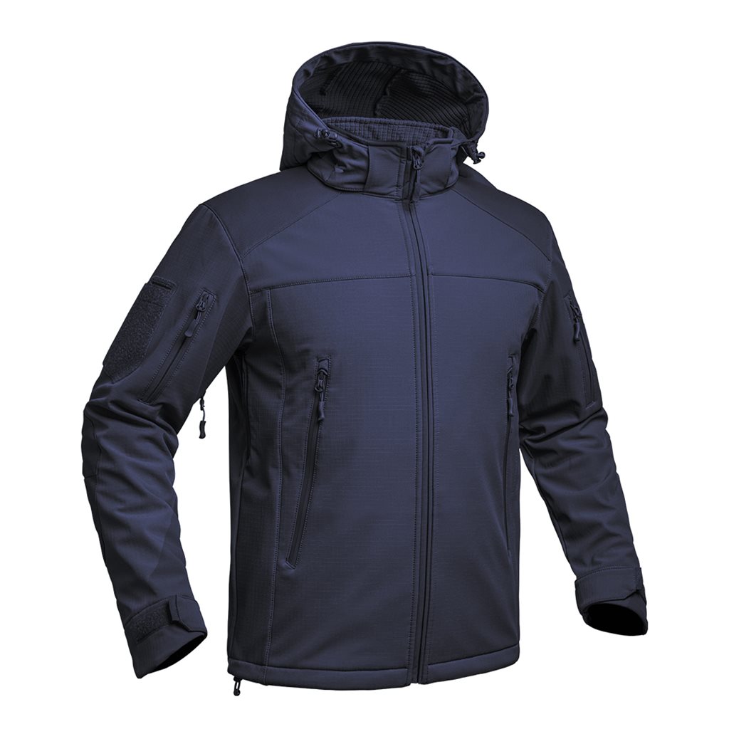 Bunda FIGHTER V2 softshell s kapucí MODRÁ vel. M