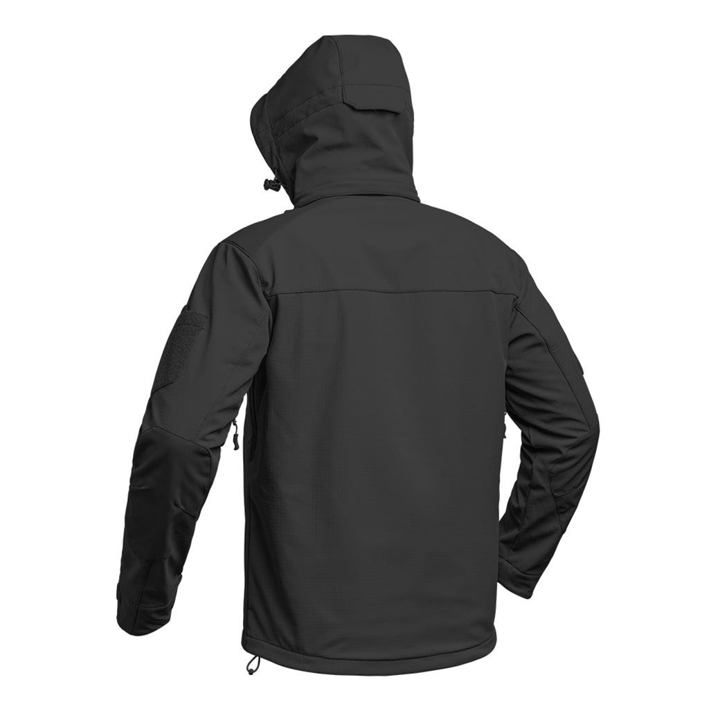 Bunda FIGHTER V2 softshell s kapucí ČERNÁ vel. L